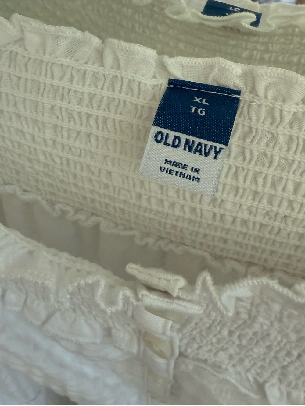 Old Navy White Tiered Cotton Maxi Sundress with Flutter Sleeves - Picture 3 of 3